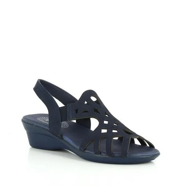 24 Hrs 22862 Navy Low Heel Sandals