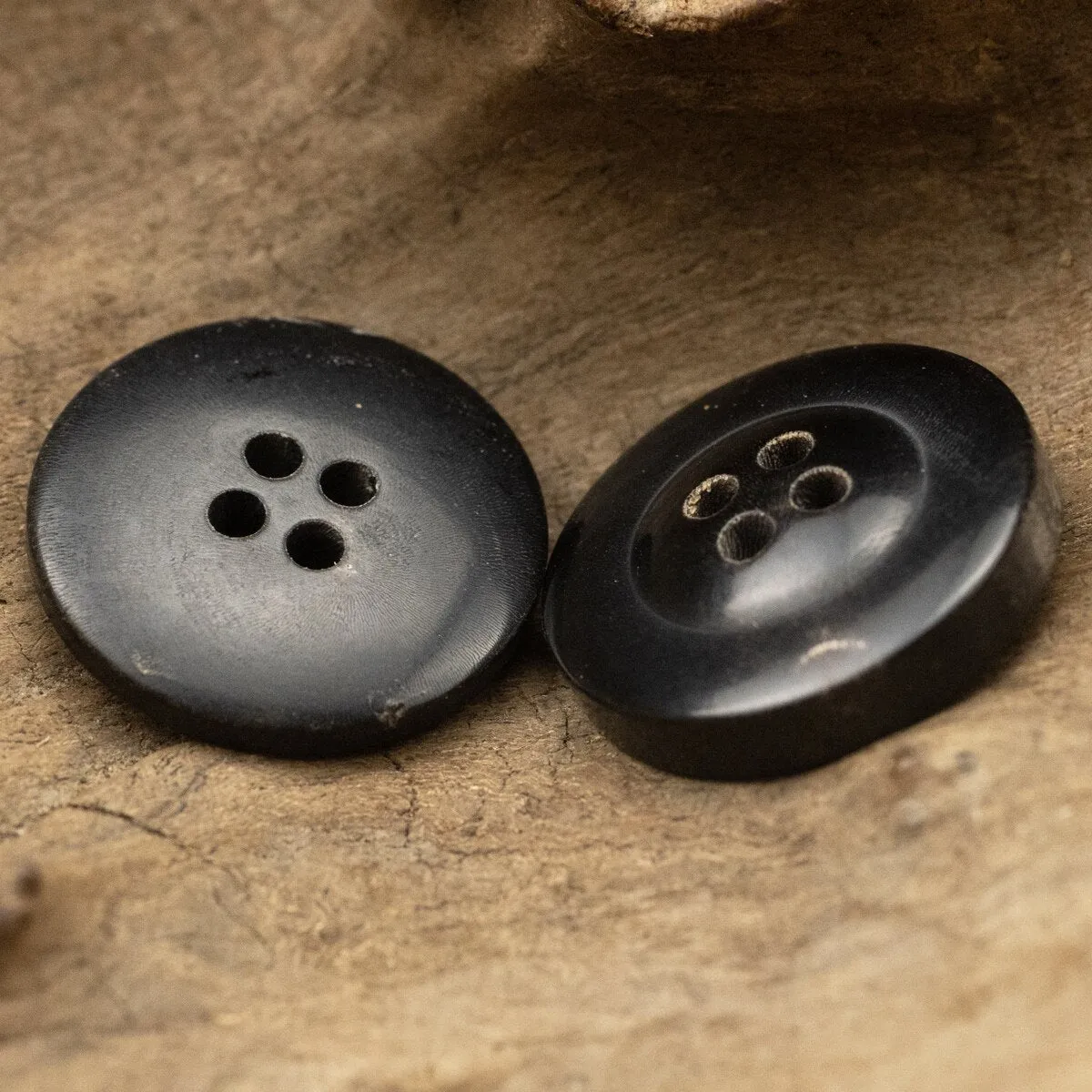 5pcs Black Anchor Horn Buttons for  Sewing Accessories