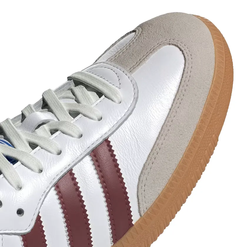 Adidas Originals scarpa sneakers da uomo Samba OG IF3813 bianco-borgogna