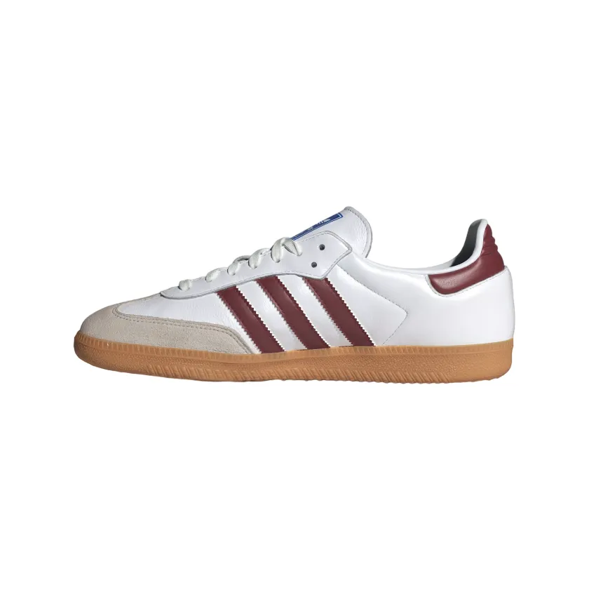 Adidas Originals scarpa sneakers da uomo Samba OG IF3813 bianco-borgogna