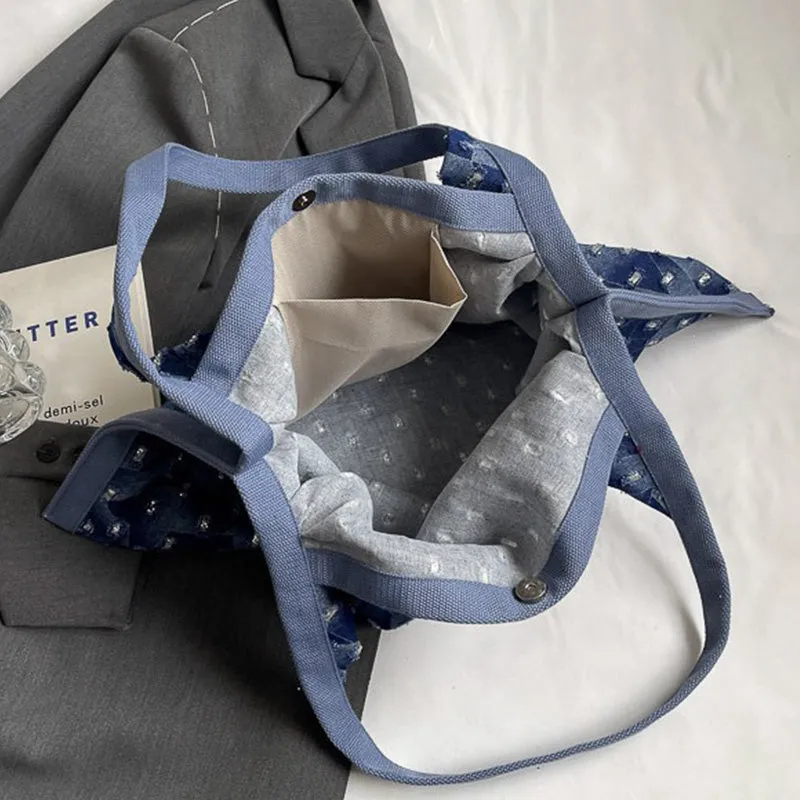 Casual Patchwork Ripped Bags