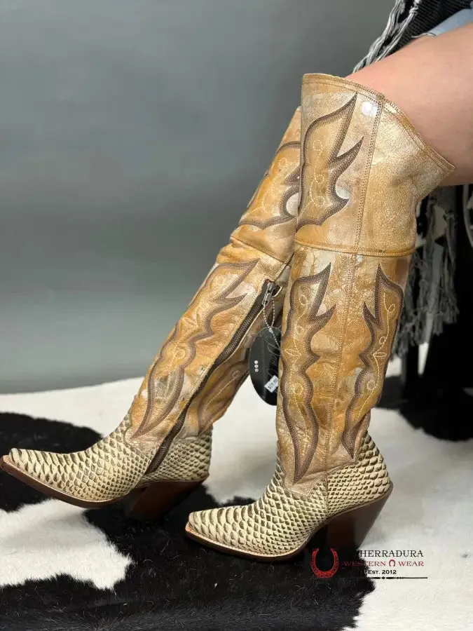 Dan Post Python Aretha Honey Snip Toe
