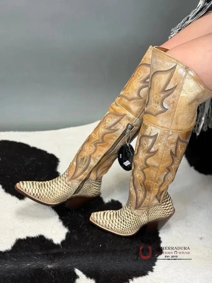 Dan Post Python Aretha Honey Snip Toe