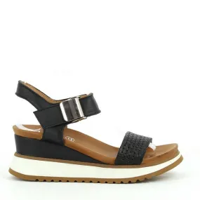 Felmini C311 Black Slingback Sandals
