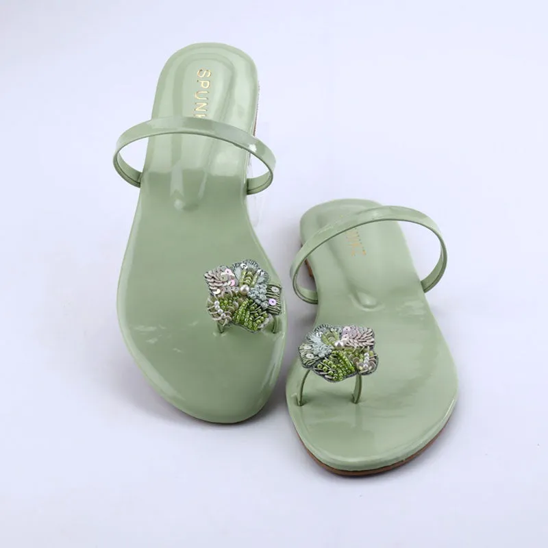Flower Toe Ring Kolhapori Flats