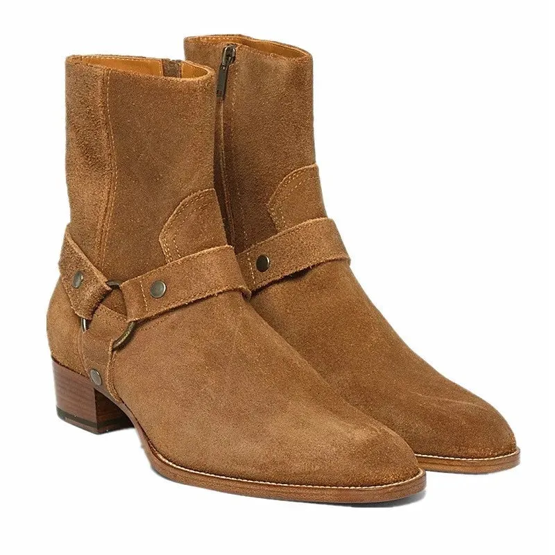 Harness Suede Boots