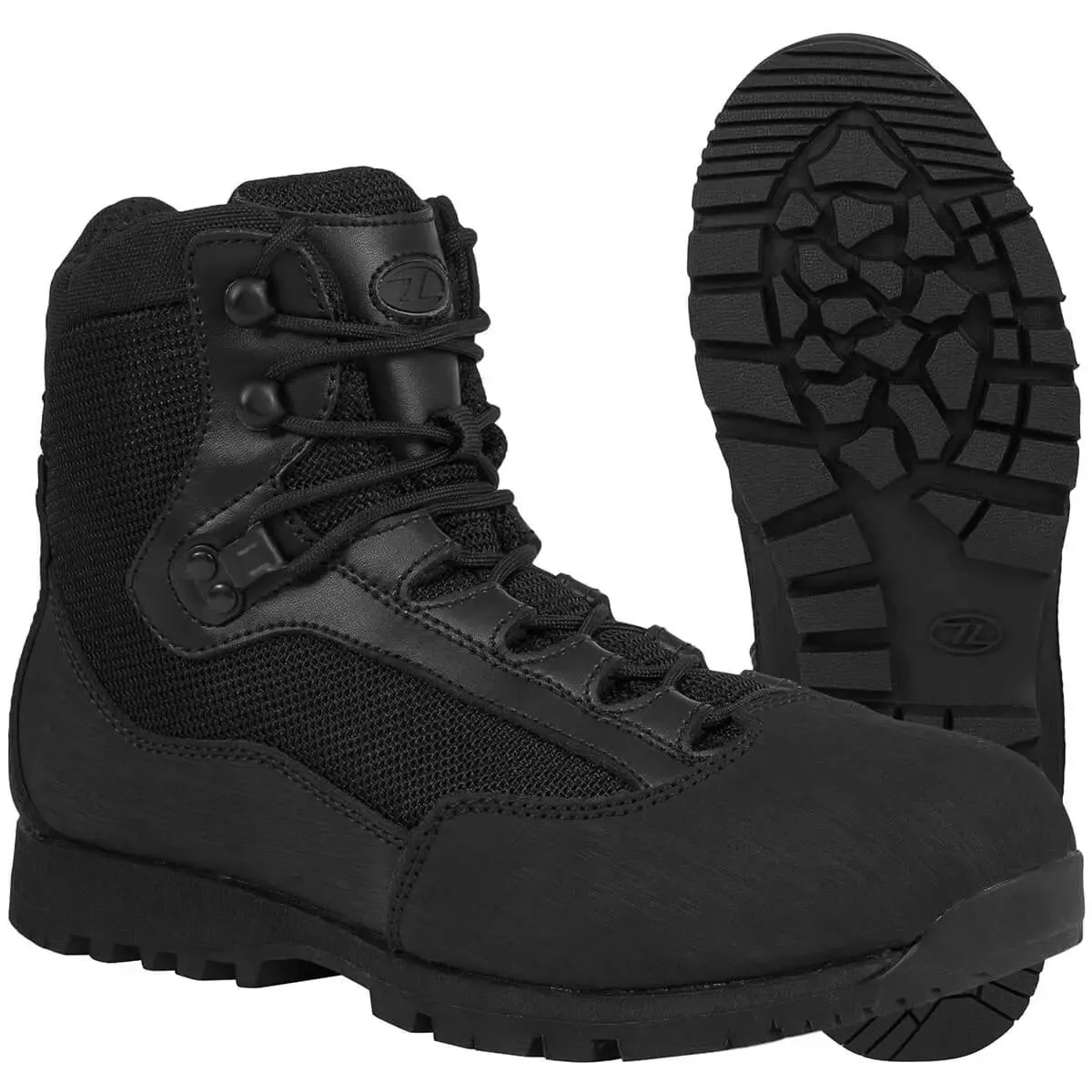 Highlander Pentland Black Military Boot