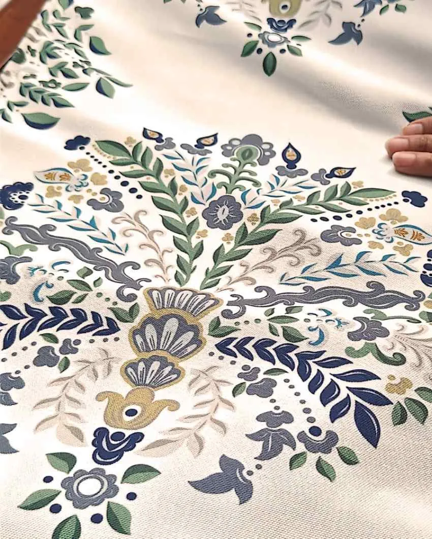Indian Traditional Design Poly Canvas Table Runner | 52 x 14 inches