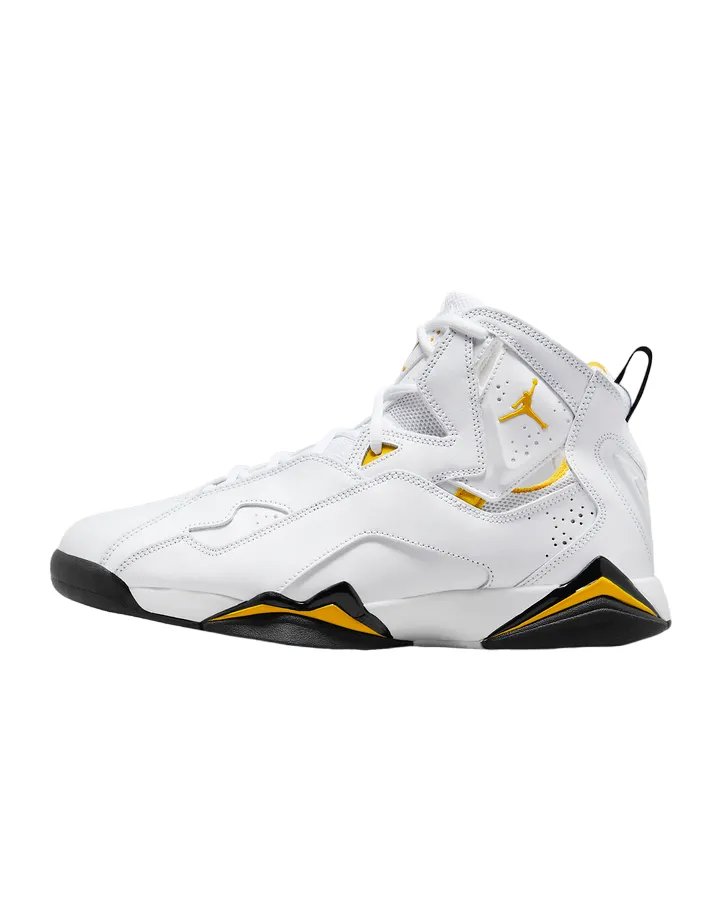 Jordan scarpa sneakers da pallacanestro True Flight 342964-107 bianco-giallo ocra-nero