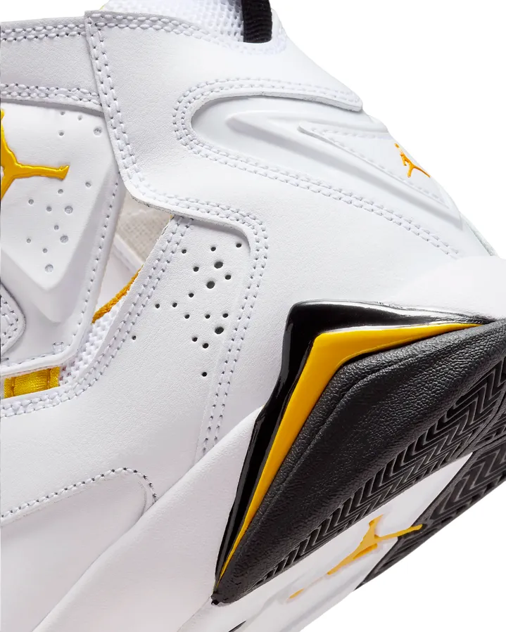 Jordan scarpa sneakers da pallacanestro True Flight 342964-107 bianco-giallo ocra-nero