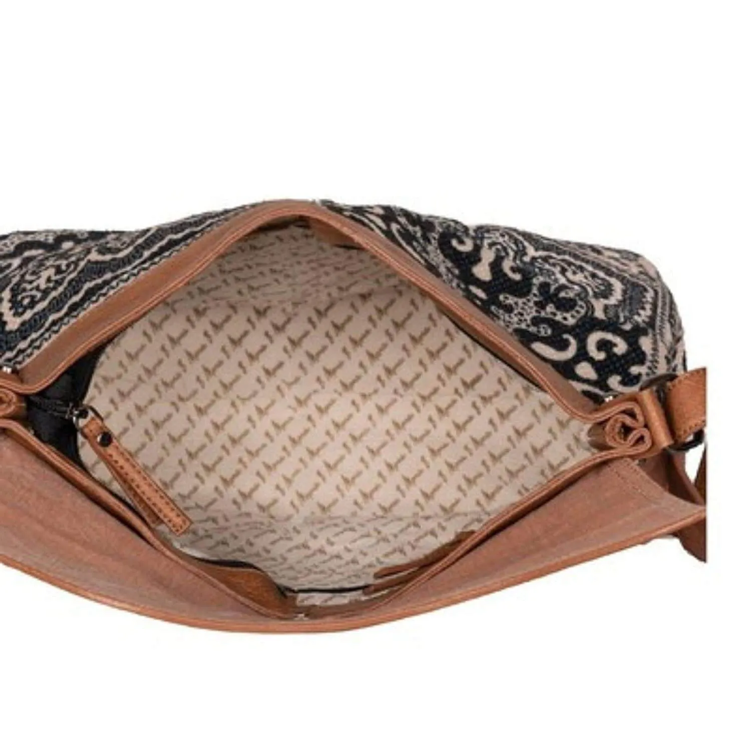 Mona B - Medium Canvas Messenger Crossbody Bag with Stylish Design for Women (Sapphire)