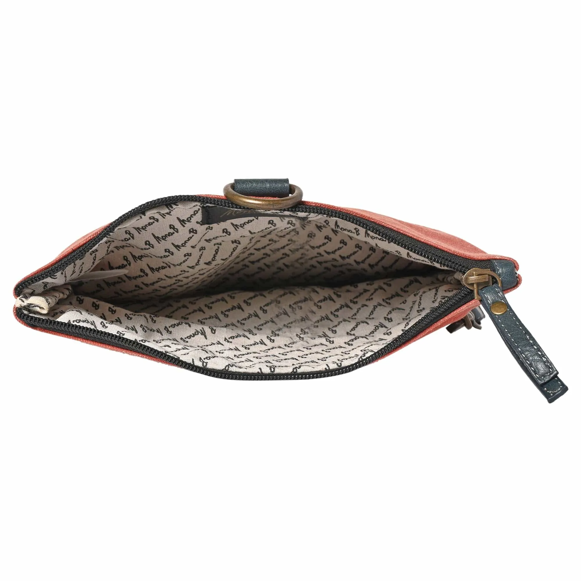 Mona B - Women's Finley Canvas Recycled Crossbody Bag (Burnt Orange) - (M-2513)