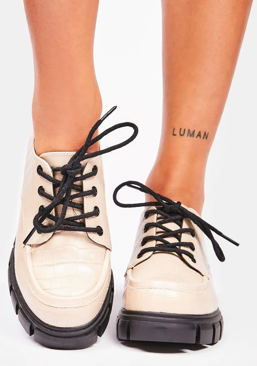 Natural Noyz Platform Oxfords