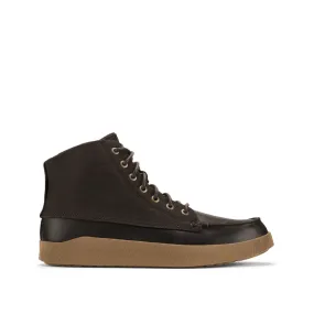 OluKai Men's Mōlina Leather Boots (Dark Wood)