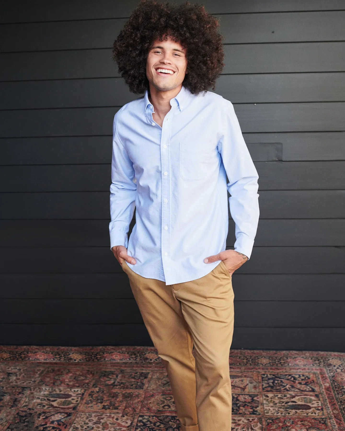 Organic Cotton Stretch Oxford Shirt