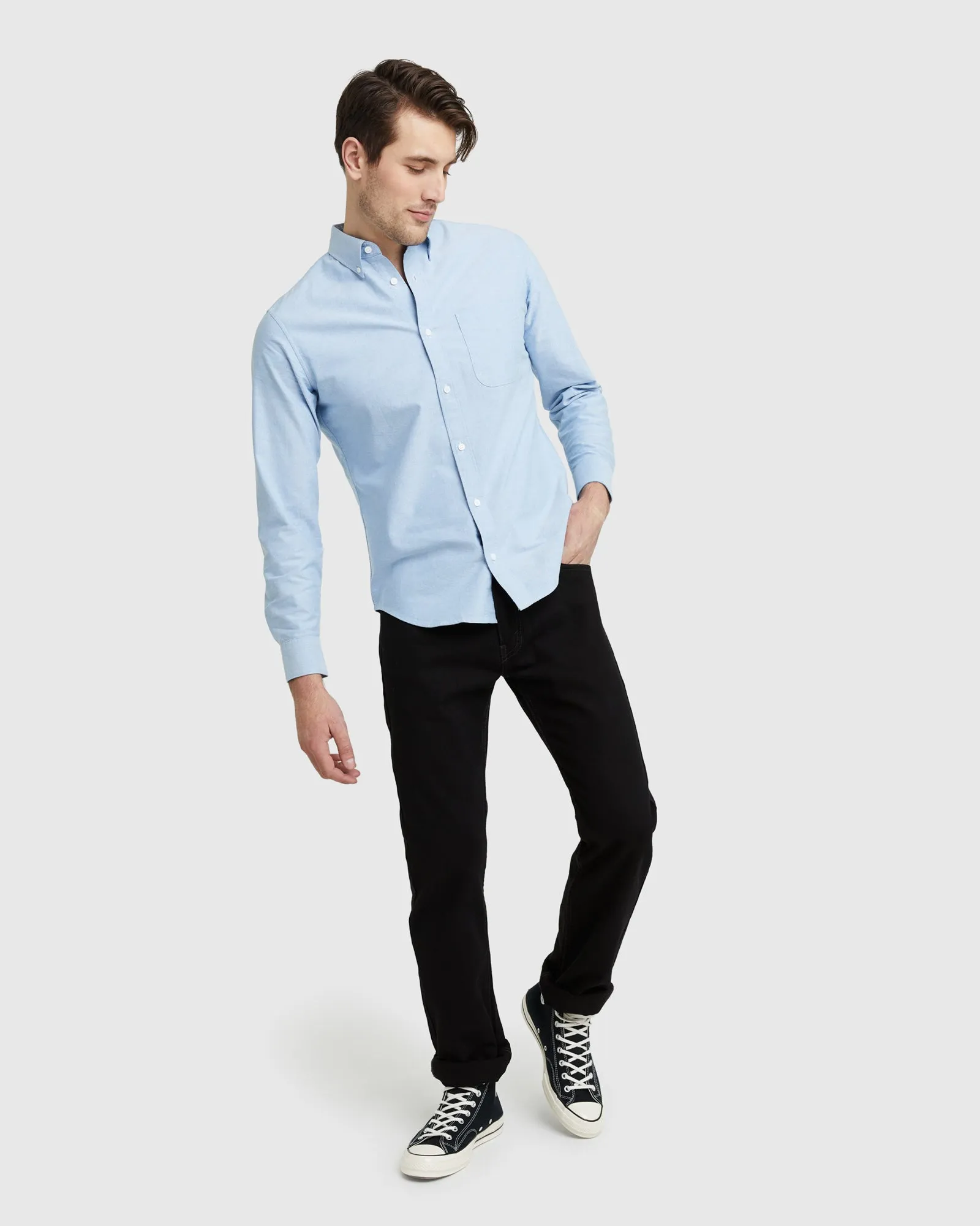 Organic Cotton Stretch Oxford Shirt
