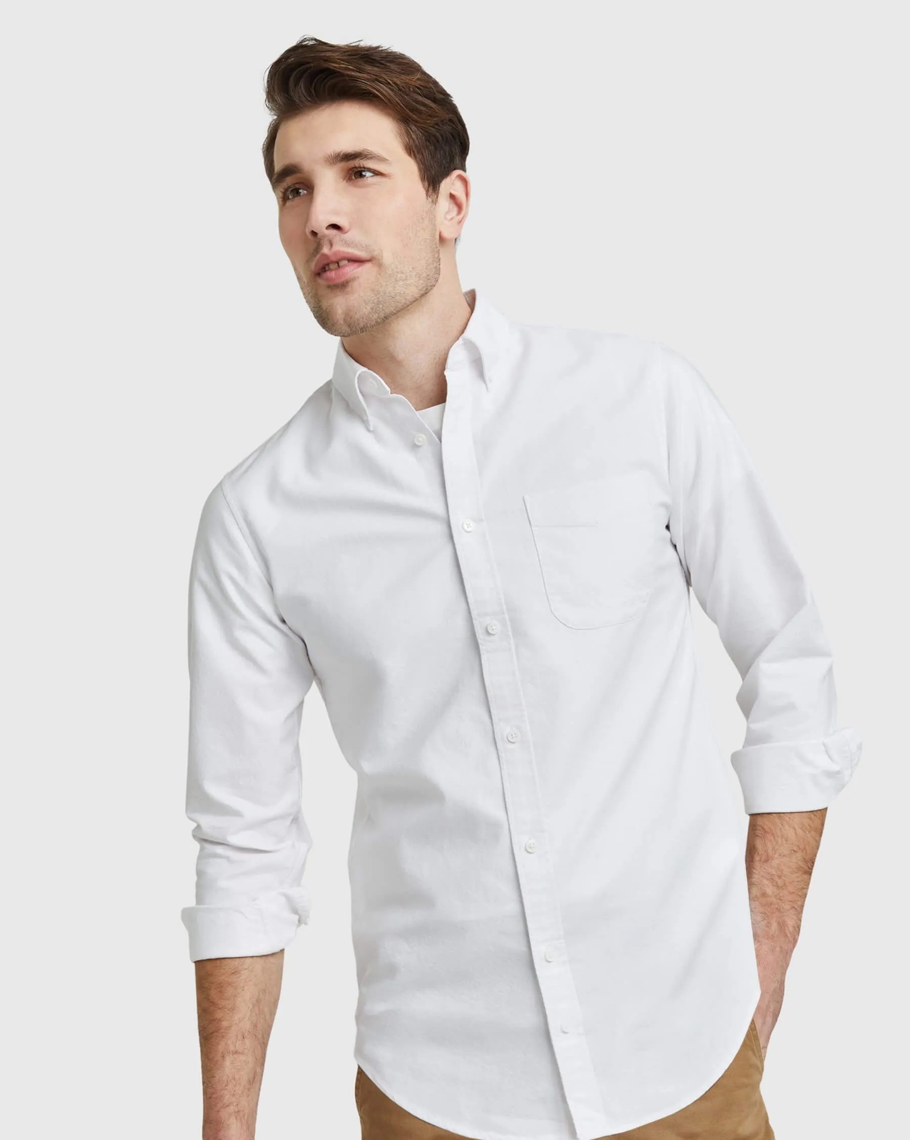Organic Cotton Stretch Oxford Shirt