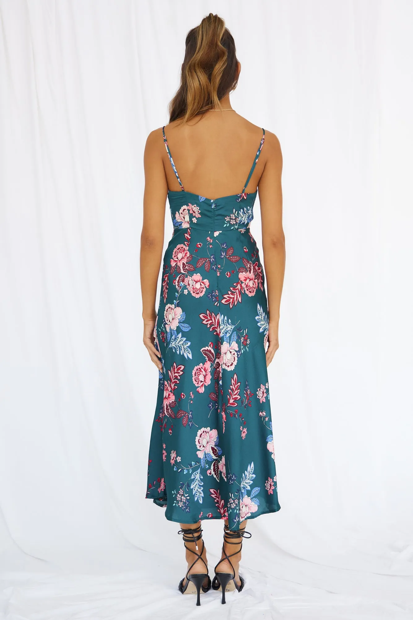 Round The World Maxi Dress Forest Green