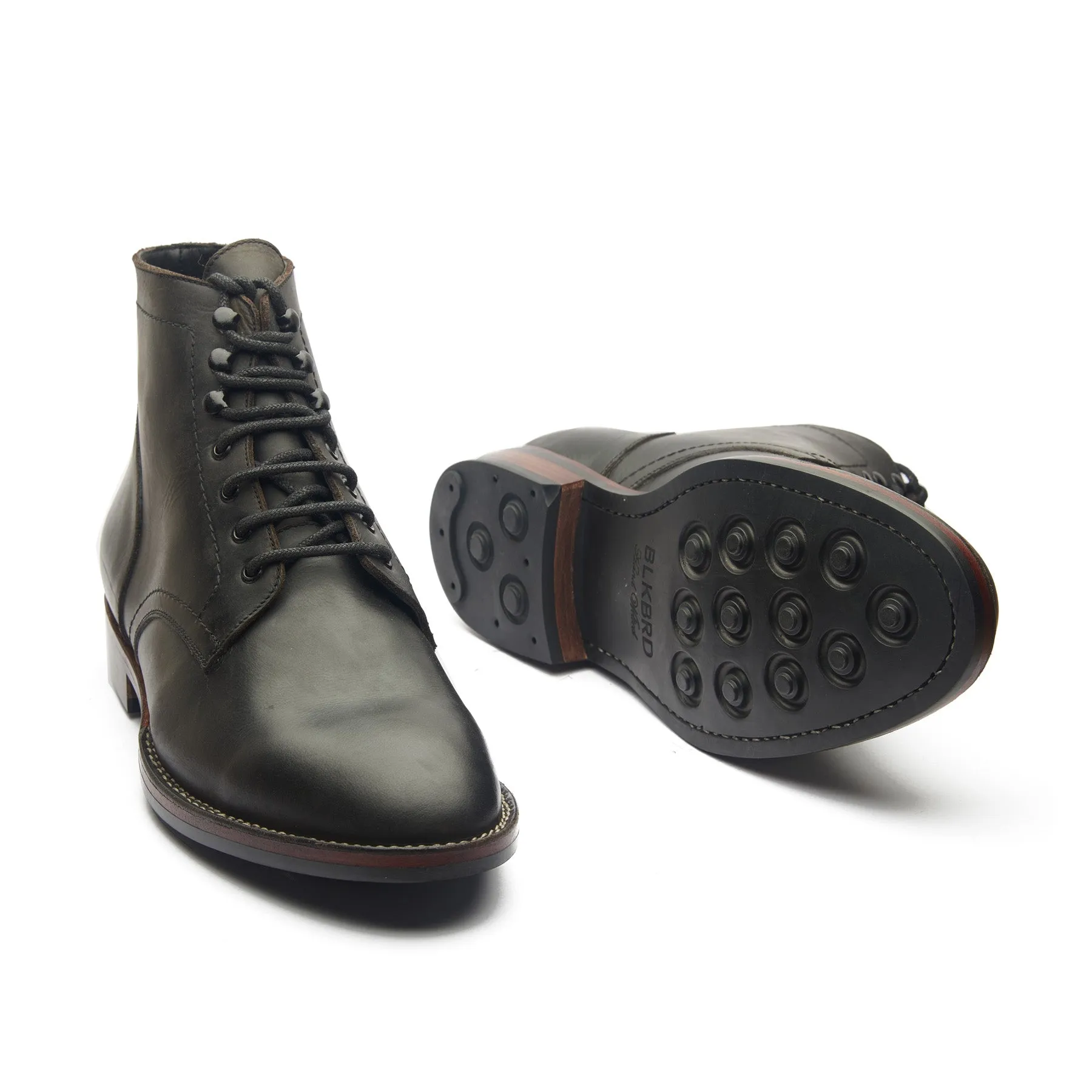 Rudiger, Service Boot - Black Waxy Pullup | Stitchdown Construction