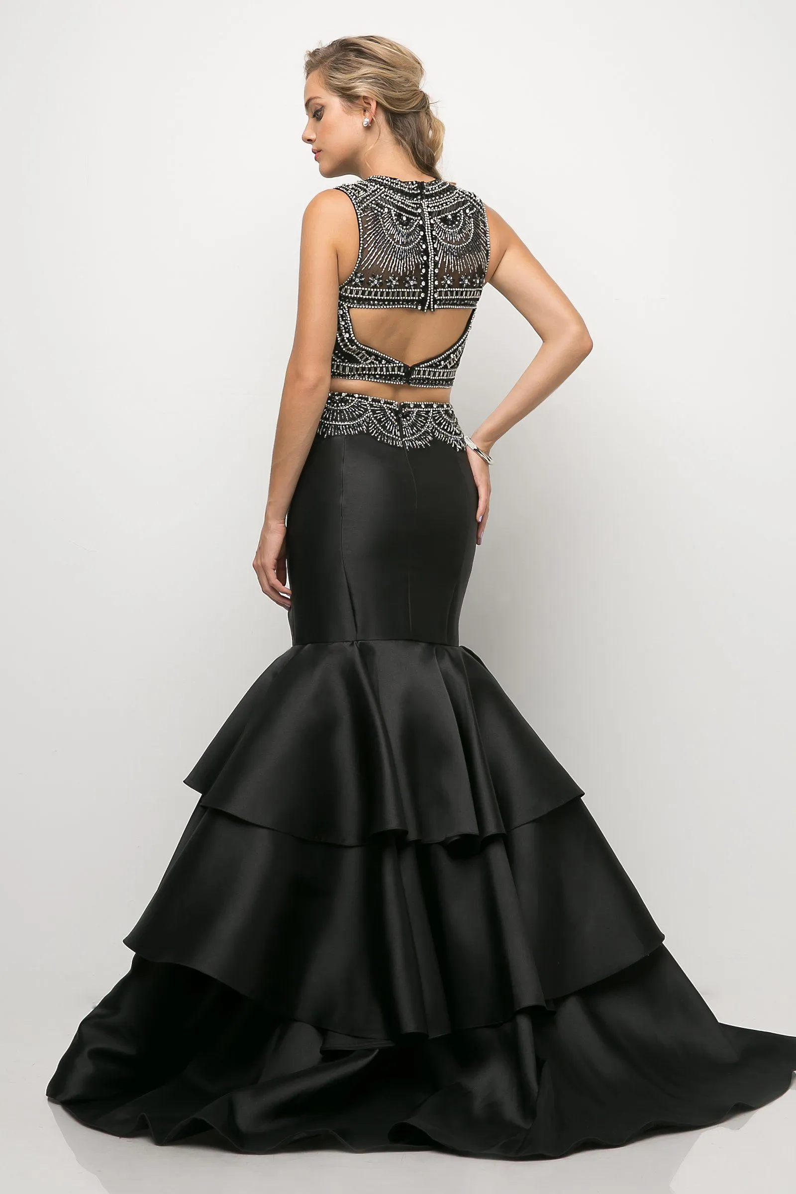 Tiered Two-Piece Mermaid Dress by Cinderella Divine 83903