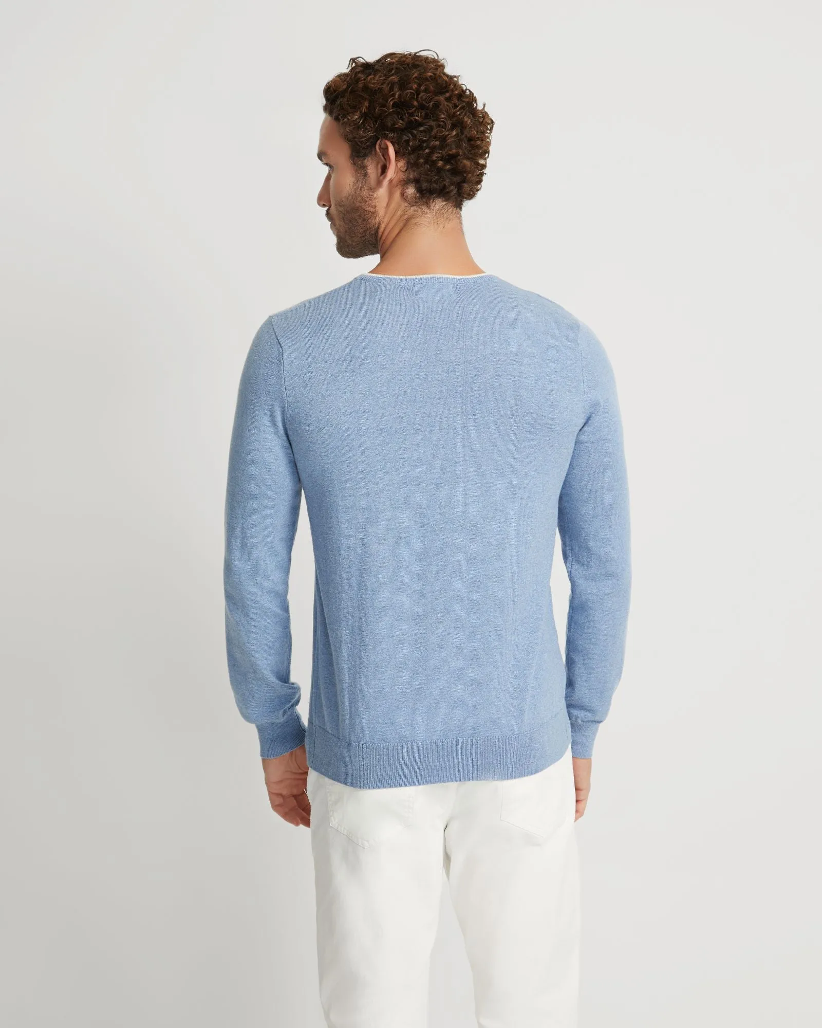 Tipping V-Neck Knitted Top