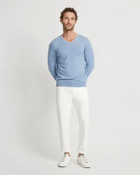 Tipping V-Neck Knitted Top