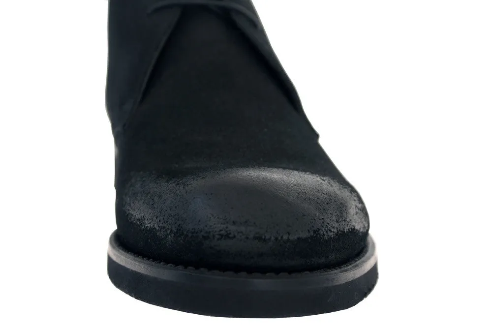 Veneto Rugged Black Calf Desert Boots