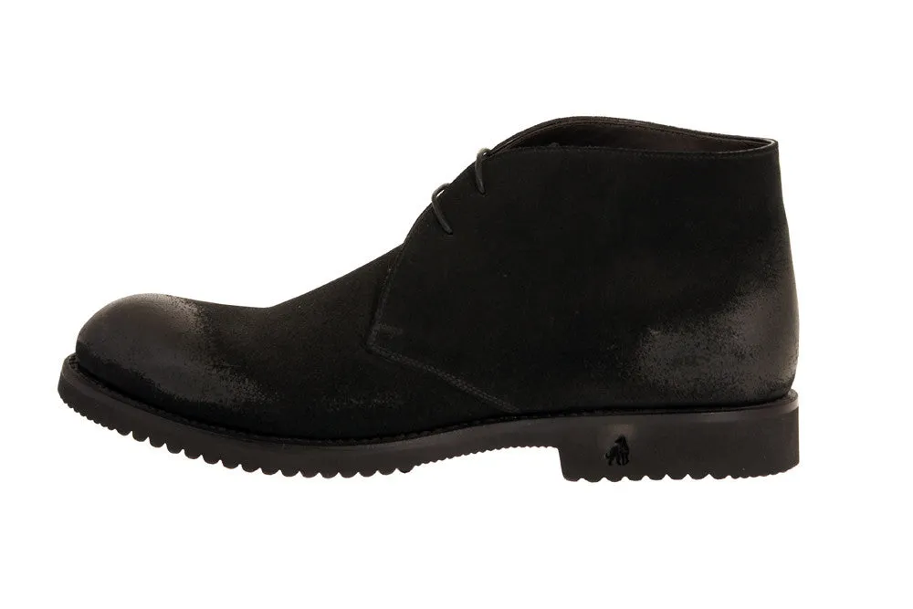 Veneto Rugged Black Calf Desert Boots