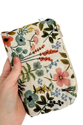 Wildflower Canvas Everyday Travel Pouch