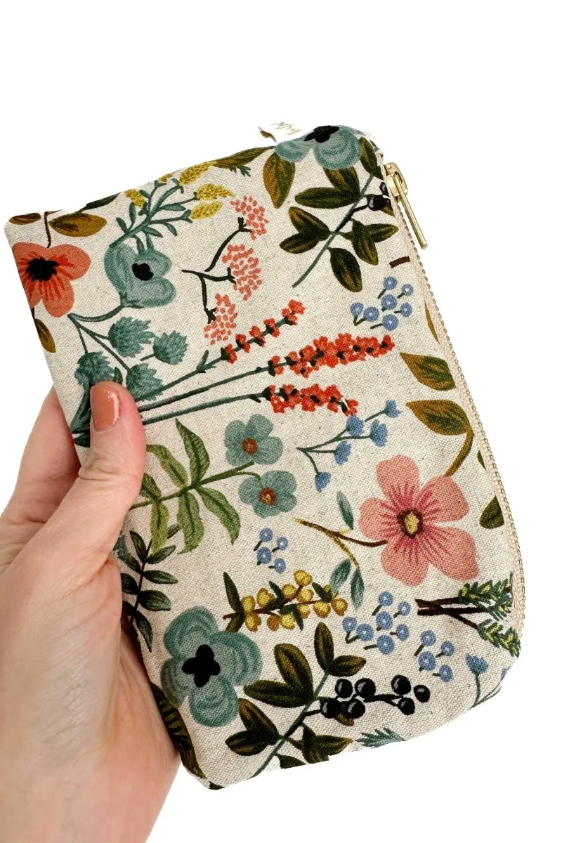 Wildflower Canvas Everyday Travel Pouch