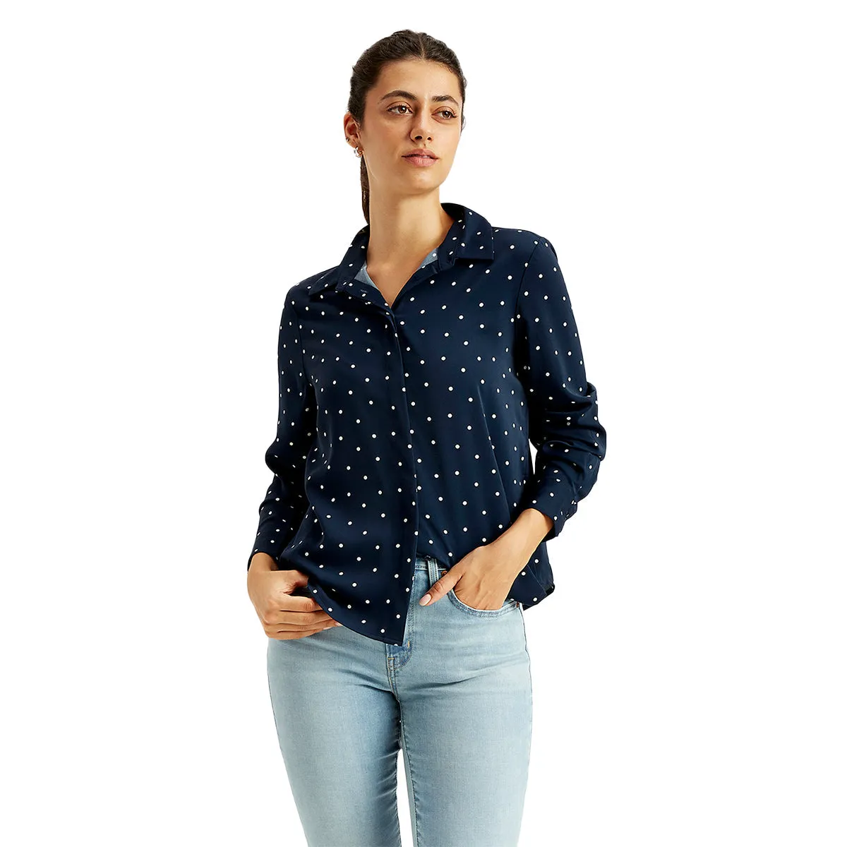 Women's Polka Dot Regular Fit Shirt